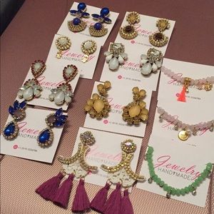 earrings and bracelets